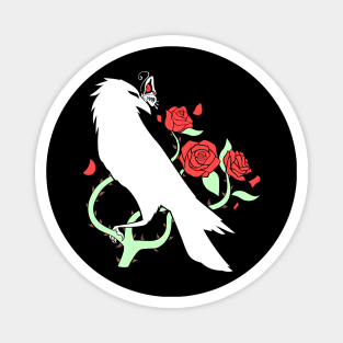 Encore Nevermore Logo White Magnet